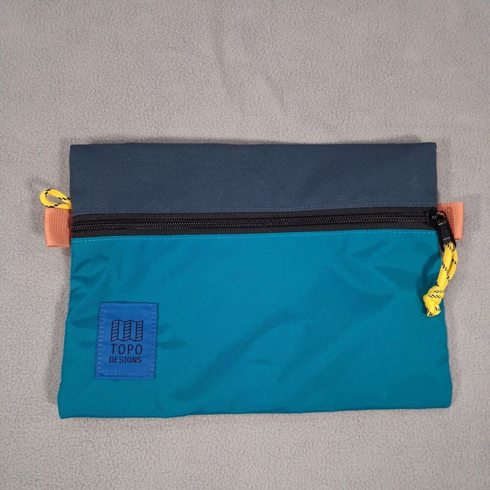 Topo Designs Accessory Bag Medium Blue Travel Organizer Pouch